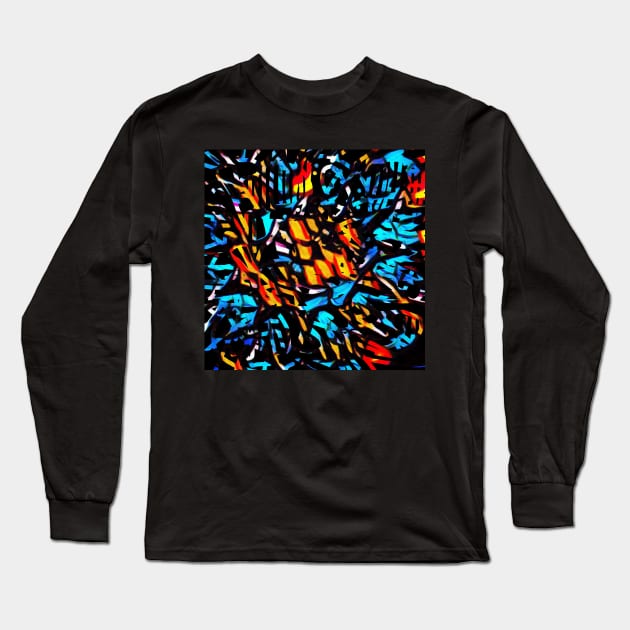 Electric Storm. Abstract design featuring bold primary colors. Long Sleeve T-Shirt by innerspectrum